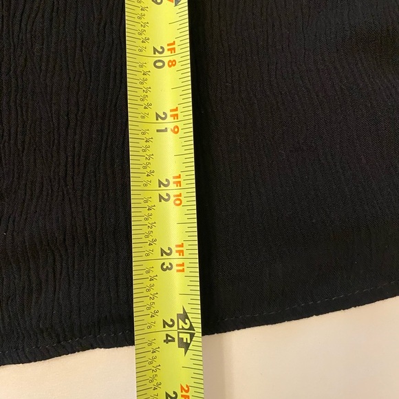 Black Off-Shoulder Top with White Floral Embroidery, 1X - Picture 6 of 8